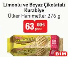 ÜLKER HANIMELLER LİMONLU VE BEYAZ ÇİKOLATALI KURABİYE 276 G